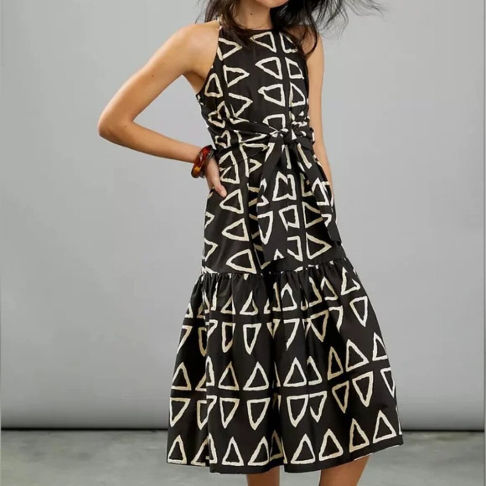 Anthropologie Women's Size M 100% cotton Keyanna Midi Dress by Corey Lynn Calter